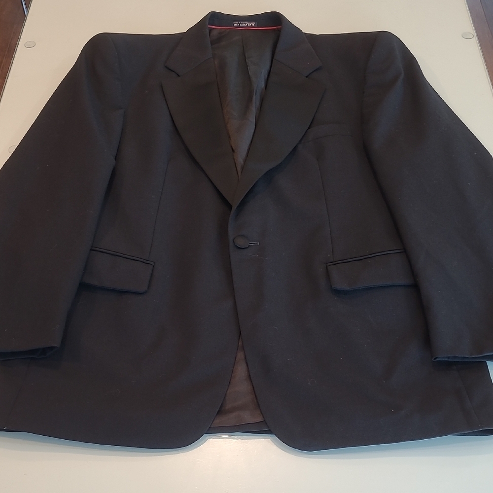 EUC VTG Marc Jeffries Black Woolmarked 100% Pure Wool Marked Sport Coat